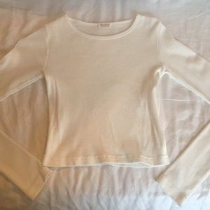 brandy melville basic white long sleeve tee